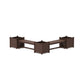 POLYWOOD 48" Vineyard L- Shaped Planter Bench Corner Set - Large — Mahogany