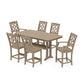 POLYWOOD Chinoiserie 7-Piece Counter Set with Trestle Legs — Vintage Sahara