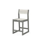POLYWOOD EDGE Sling Counter Side Chair — Slate Grey / Parchment Sling