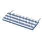 POLYWOOD Chinoiserie Bench Seat Cushion — Cabana Stripe Sky Blue