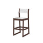 POLYWOOD EDGE Sling Bar Side Chair — Mahogany / White Sling