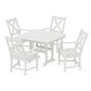 POLYWOOD Braxton 5-Piece Dining Set with Trestle Legs — Vintage White