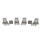 POLYWOOD Chinoiserie 6-Piece Chaise Set — Driftwood