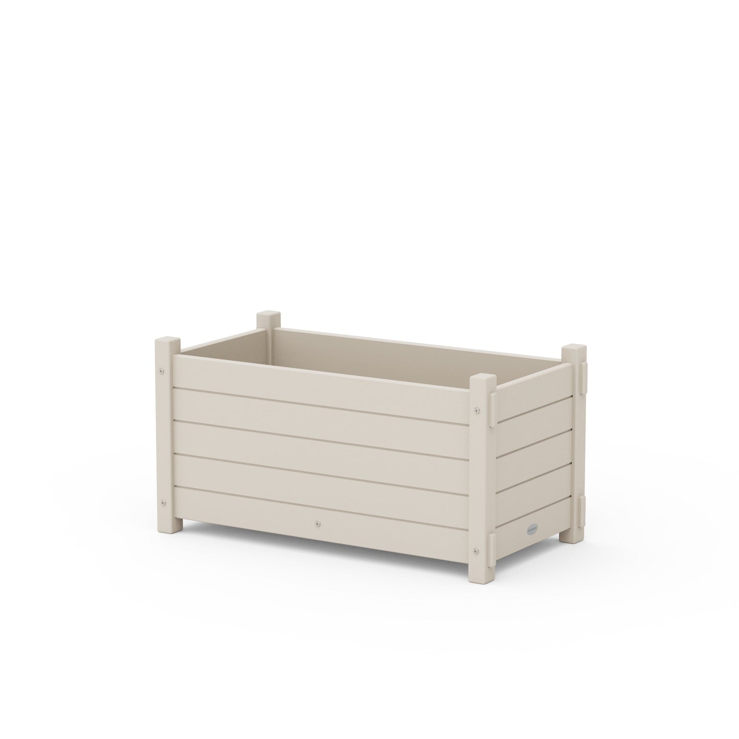 POLYWOOD Nautical Rectangle Double Planter Box — Sand