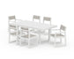 POLYWOOD EDGE Sling 7-Piece Dining Set — White / Birch Sling