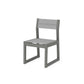 POLYWOOD EDGE Sling Dining Side Chair — Slate Grey / Metallic Sling