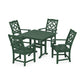 POLYWOOD Chinoiserie 5-Piece Farmhouse Dining Set — Green