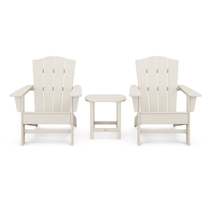 POLYWOOD Wave 3-Piece Adirondack Chair Set with The Crest Chairs FREE SHIPPING