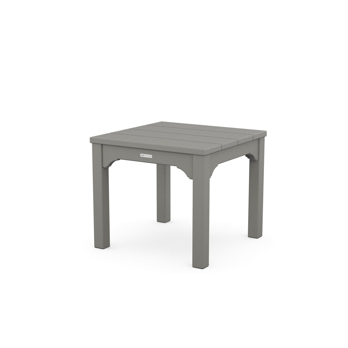 POLYWOOD Chinoiserie End Table — Slate Grey