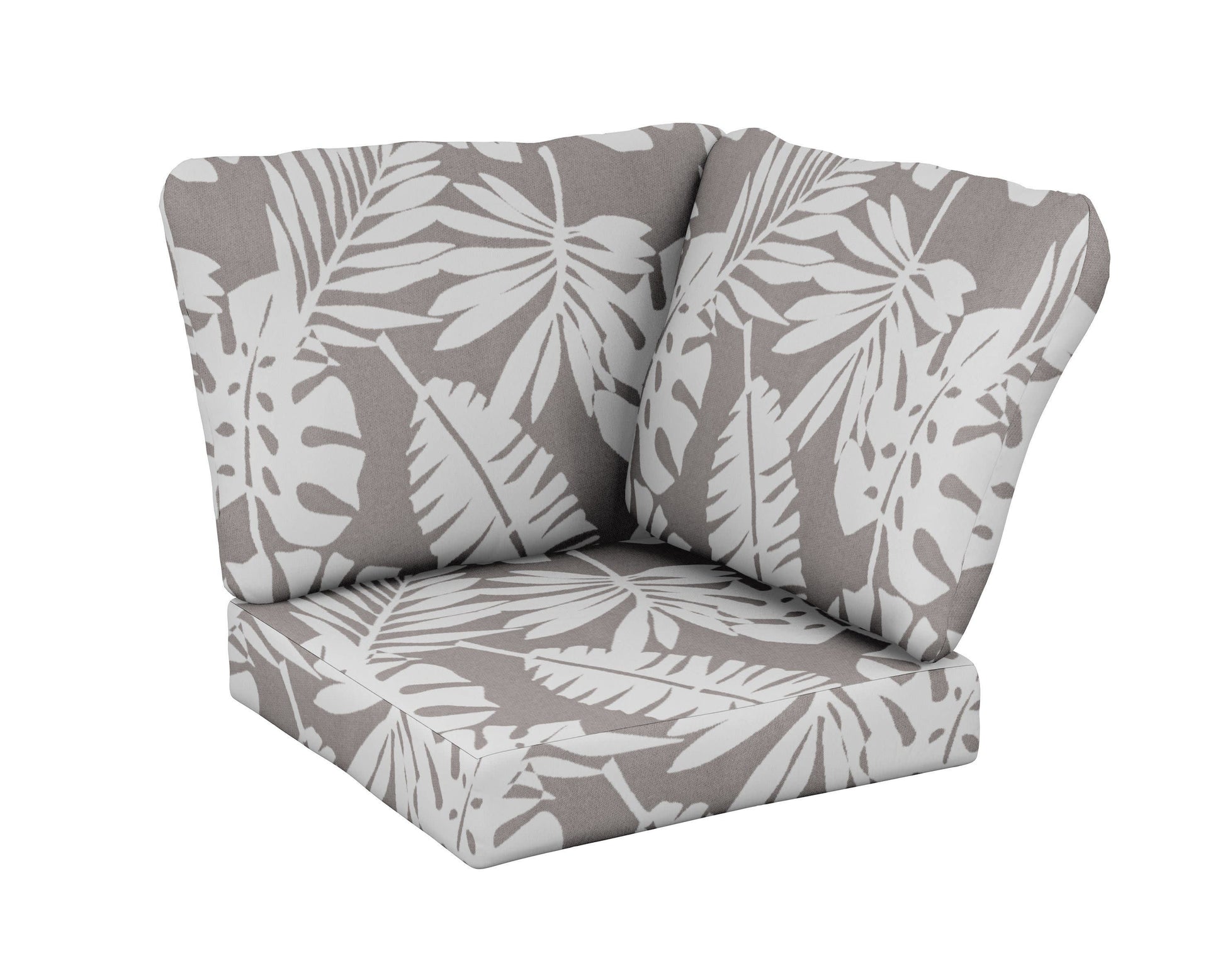 POLYWOOD Baffle Modular Corner Cushion — Leaf Grey Mist