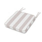 POLYWOOD Chinoiserie Side Chair Seat Cushion — Cabana Stripe Dune Burlap