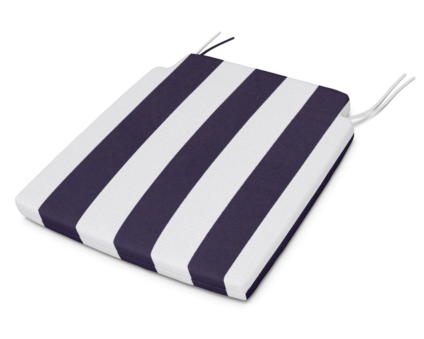 POLYWOOD Savannah Dining Seat Pad — Cabana Stripe Navy