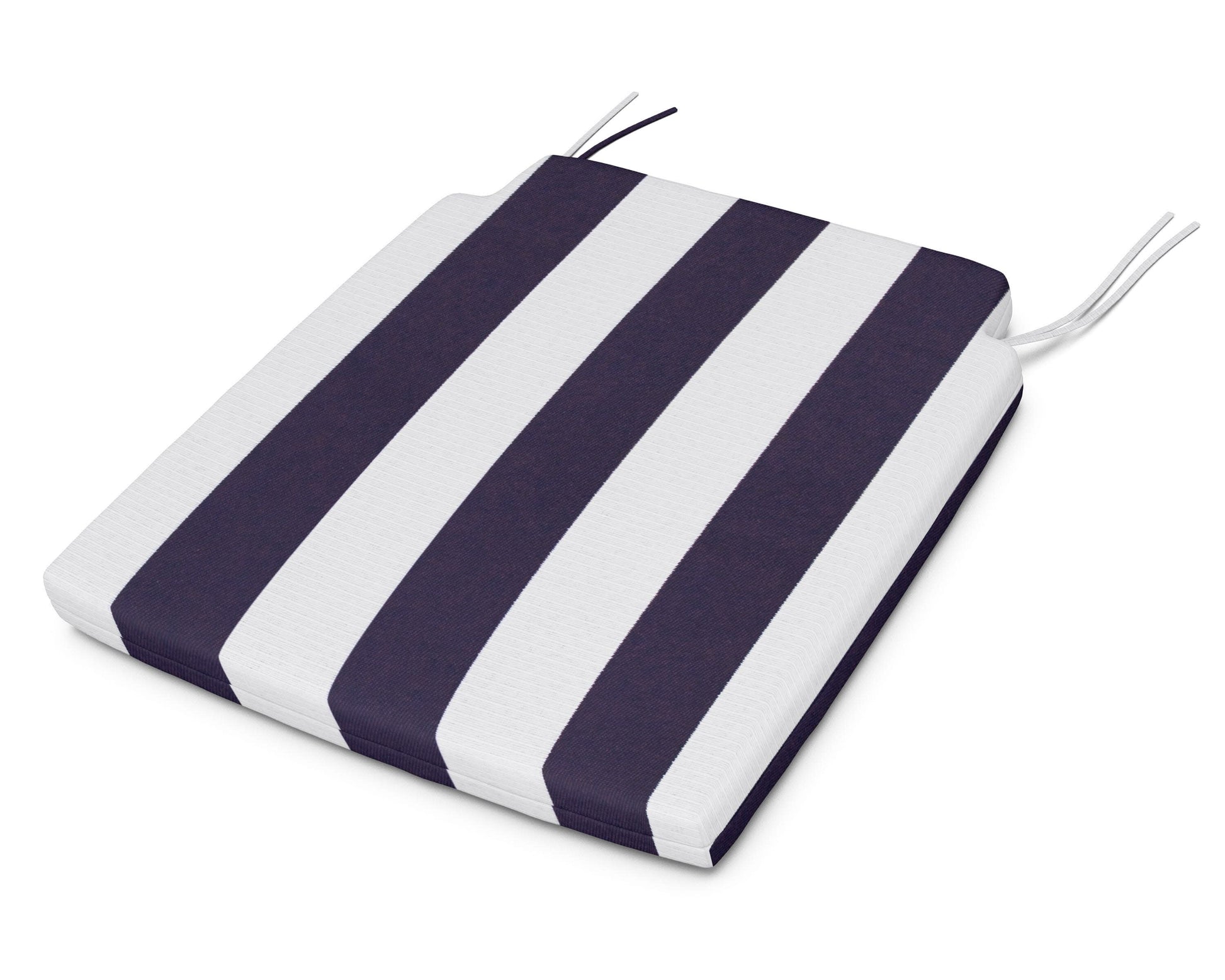 POLYWOOD Savannah Dining Seat Pad — Cabana Stripe Navy