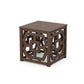 POLYWOOD Chinoiserie Umbrella Stand Accent Table — Mahogany