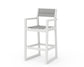 POLYWOOD EDGE Sling Bar Arm Chair — White / Metallic Sling
