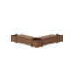 POLYWOOD 48" Country Living L- Shaped Planter Storage Bench Corner Set — Teak