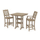 POLYWOOD Chinoiserie 3-Piece Farmhouse Bar Set with Trestle Legs — Vintage Sahara