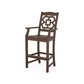 POLYWOOD Chinoiserie Bar Arm Chair — Mahogany