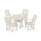 POLYWOOD Chinoiserie 5-Piece Farmhouse Dining Set with Trestle Legs — Sand