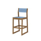 POLYWOOD EDGE Sling Bar Side Chair — Natural / Poolside Sling