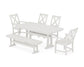 POLYWOOD Braxton 6-Piece Dining Set with Trestle Legs — Vintage White
