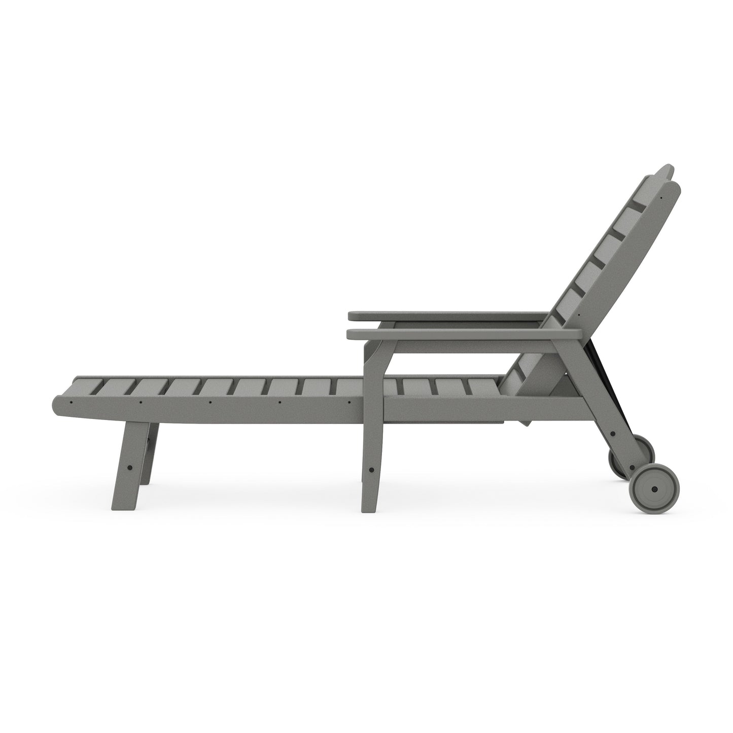 POLYWOOD Savannah Chaise with Arms and Wheels