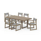 POLYWOOD EDGE Sling 7-Piece Dining Set — Vintage Sahara / Metallic Sling