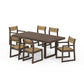 POLYWOOD EDGE Sling 7-Piece Dining Set — Kona / Burlap Sling