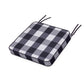 POLYWOOD Chinoiserie Side Chair Seat Cushion — Buffalo Plaid Navy