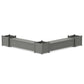POLYWOOD 72" Country Living L- Shaped Planter Storage Bench Corner Set- Large — Slate Grey