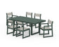 POLYWOOD EDGE Sling 7-Piece Dining Set — Green / Birch Sling