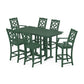 POLYWOOD Chinoiserie 7-Piece Farmhouse Bar Set — Green
