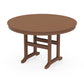 POLYWOOD 48" Round Farmhouse Dining Table — Teak