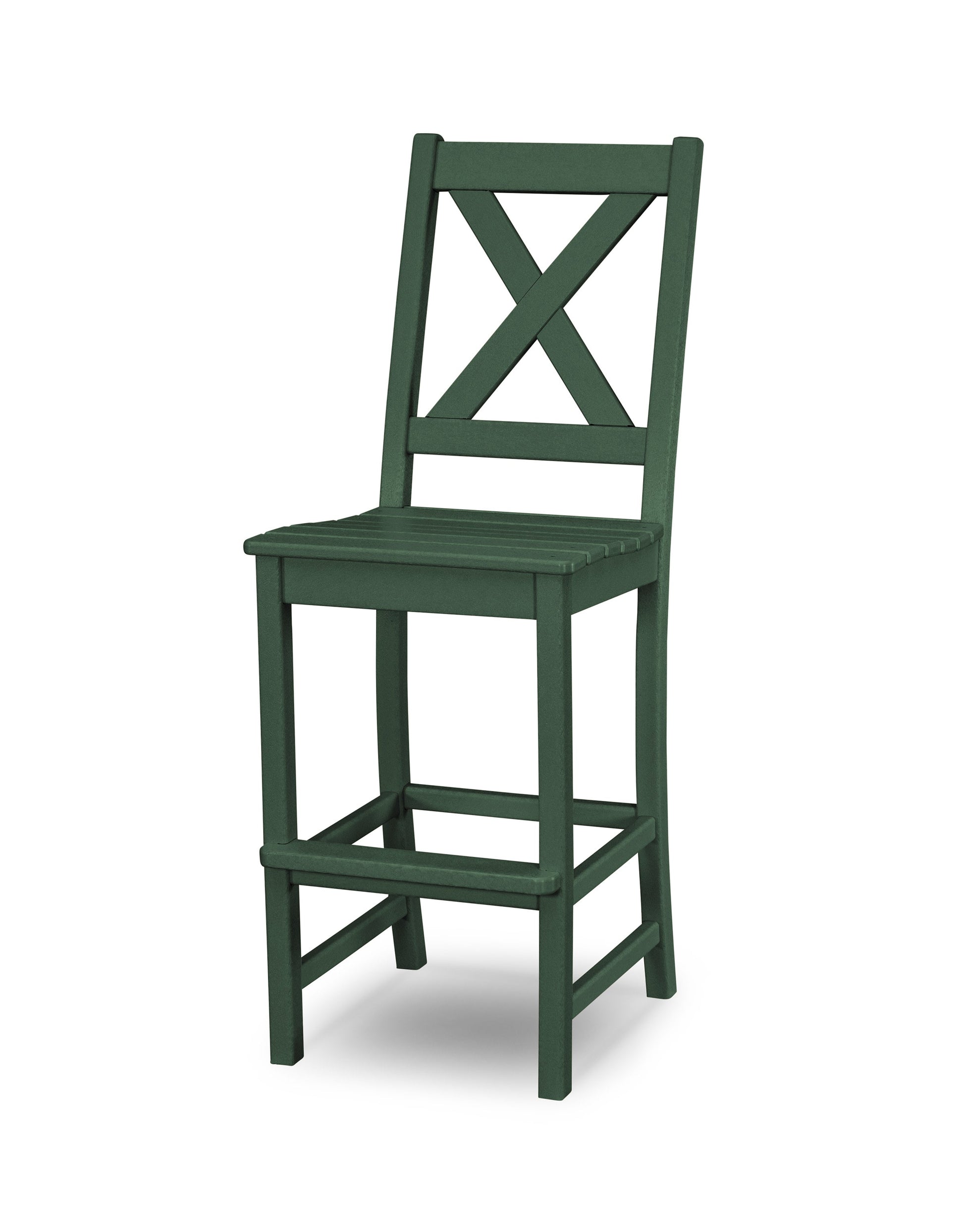 POLYWOOD Braxton Bar Side Chair — Green