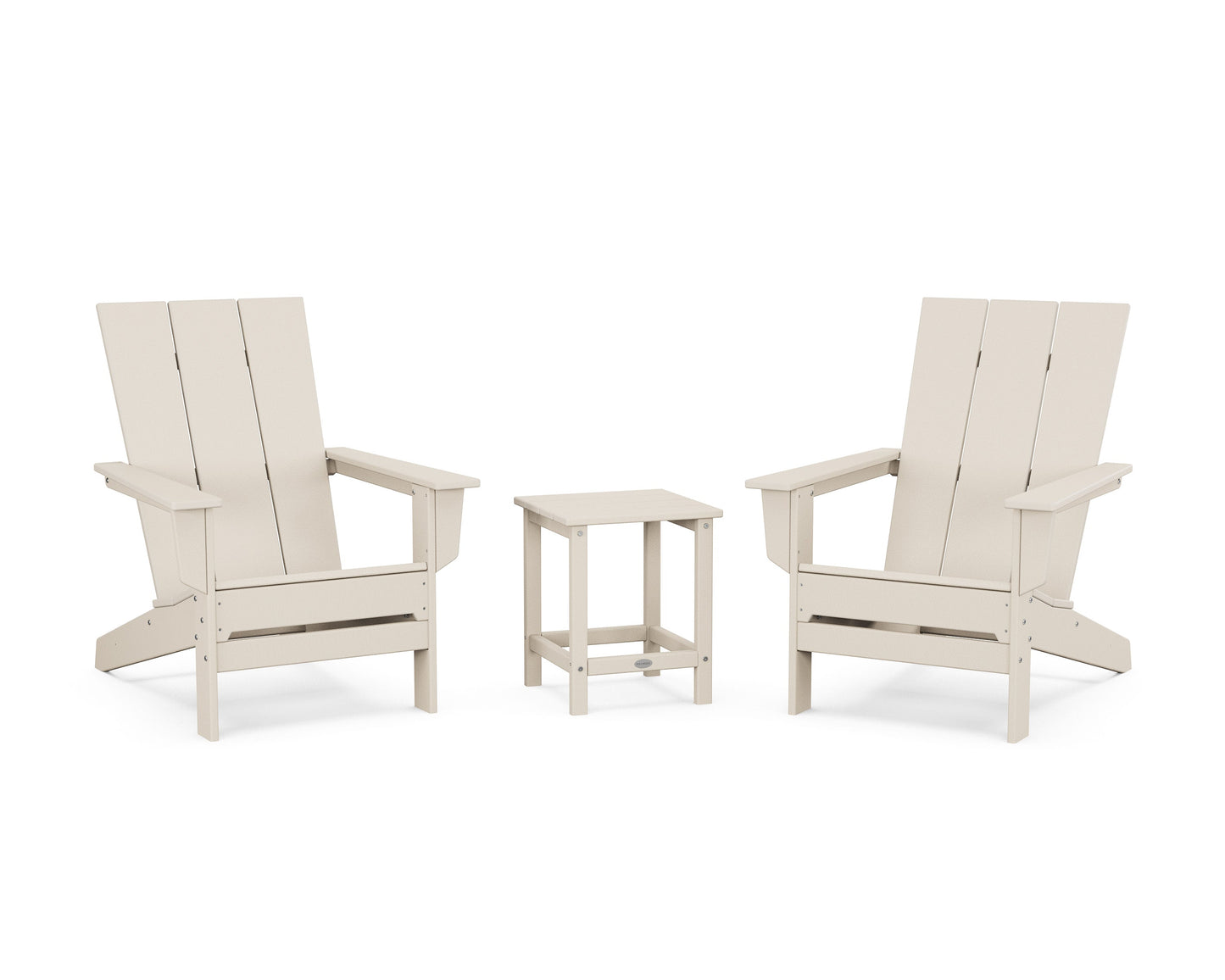 POLYWOOD 3-Piece Modern Studio Adirondack Set — Sand