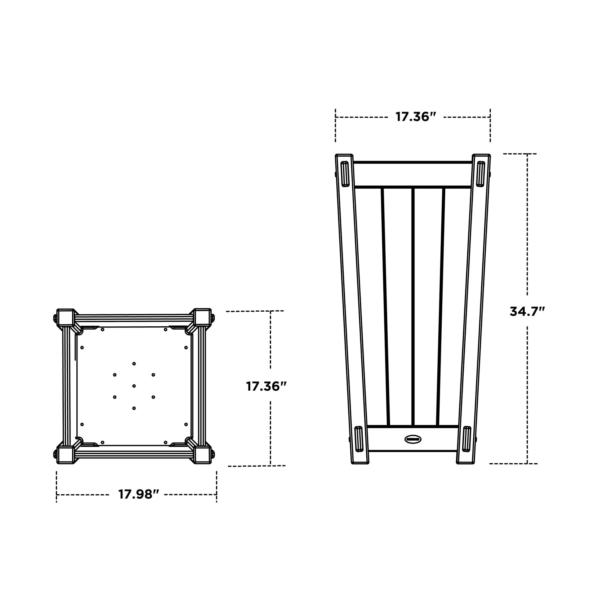 POLYWOOD Vineyard Tapered Square Planter Box