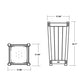POLYWOOD Vineyard Tapered Square Planter Box