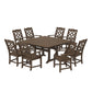 POLYWOOD Chinoiserie 9-Piece Square Farmhouse Dining Set with Trestle Legs — Kona