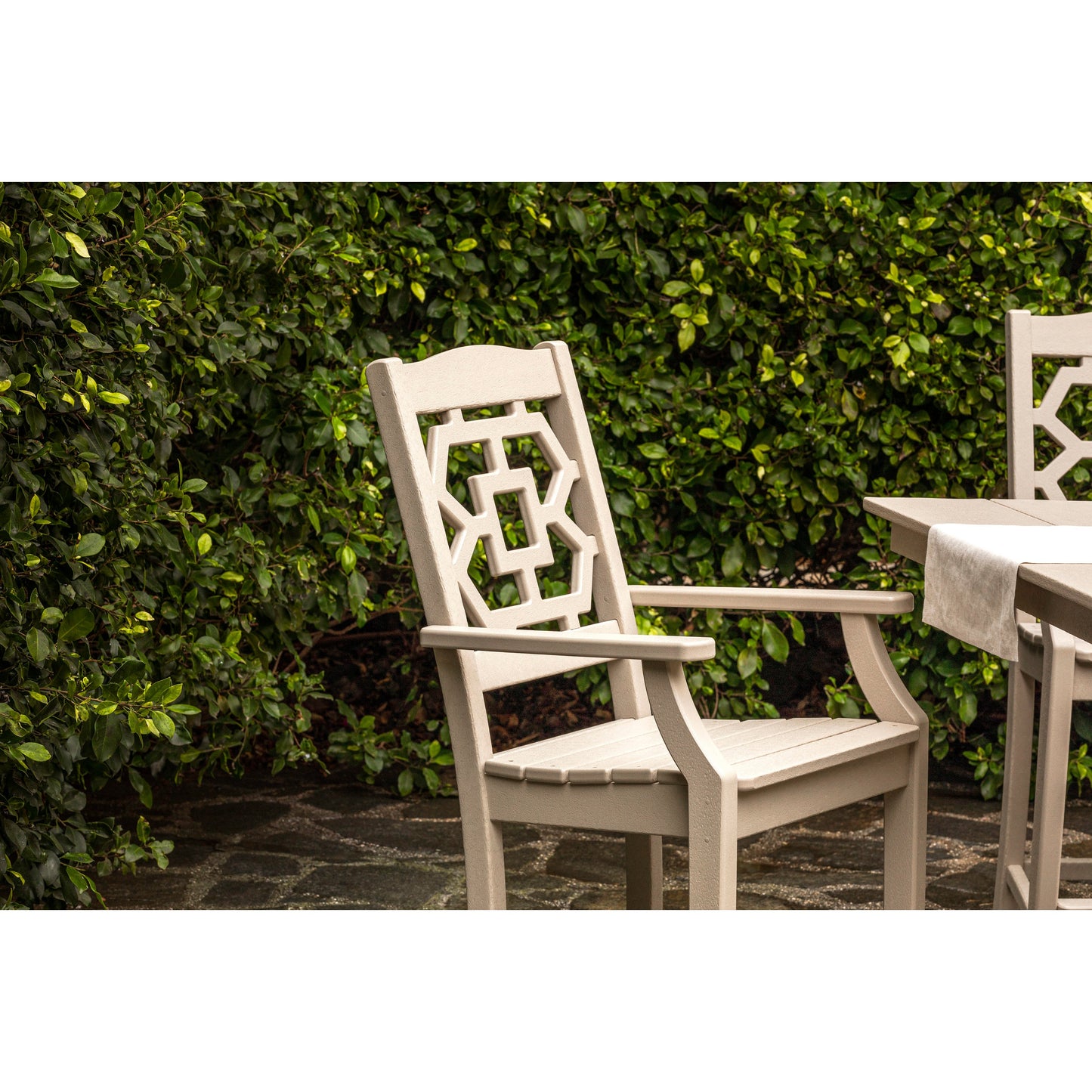 POLYWOOD Chinoiserie Counter Arm Chair