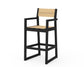 POLYWOOD EDGE Sling Bar Arm Chair — Black / Dupioni Apricot Sling