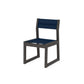 POLYWOOD EDGE Sling Dining Side Chair — Vintage Coffee / Navy Blue Sling