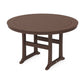 POLYWOOD Nautical Trestle 60" Round Counter Table — Mahogany