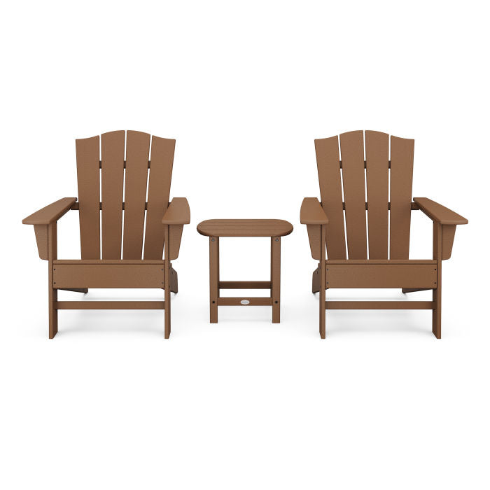 POLYWOOD Wave 3-Piece Adirondack Chair Set with The Crest Chairs FREE SHIPPING