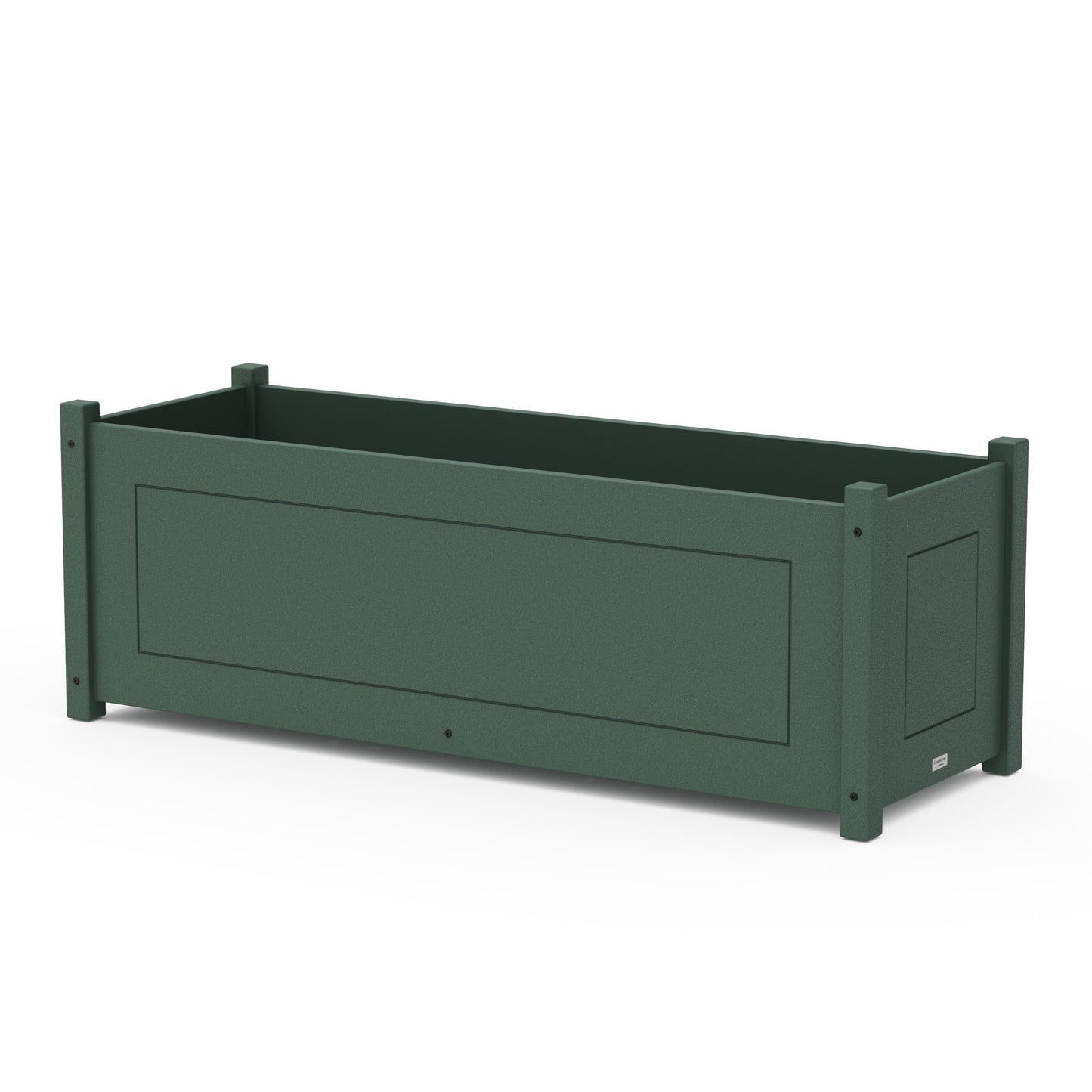 POLYWOOD Country Living Large Rectangle Triple Planter Box — Green