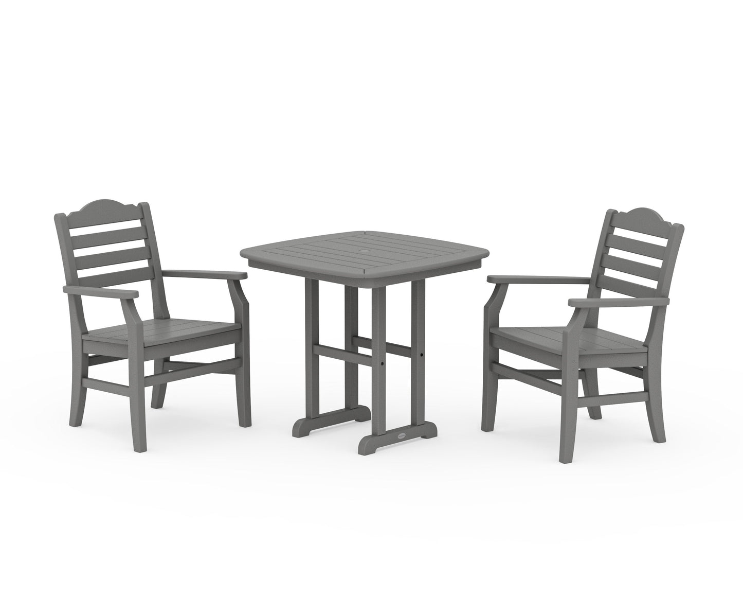 POLYWOOD Savannah 3-Piece Dining Set — Slate Grey