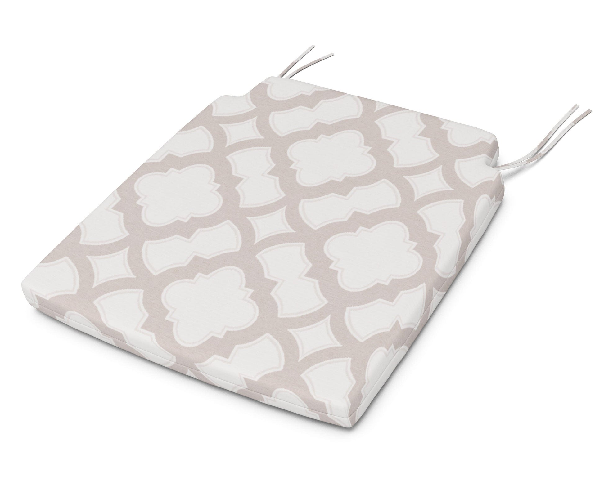 POLYWOOD Savannah Dining Seat Pad — Trellis Dune Burlap