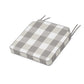 POLYWOOD Acadia Dining Side Seat Cushion — Buffalo Plaid Grey Mist