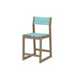 POLYWOOD EDGE Sling Counter Side Chair — Vintage Sahara / Dupioni Aquamarine Sling