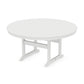 POLYWOOD 60" Round Farmhouse Dining Table — Vintage White