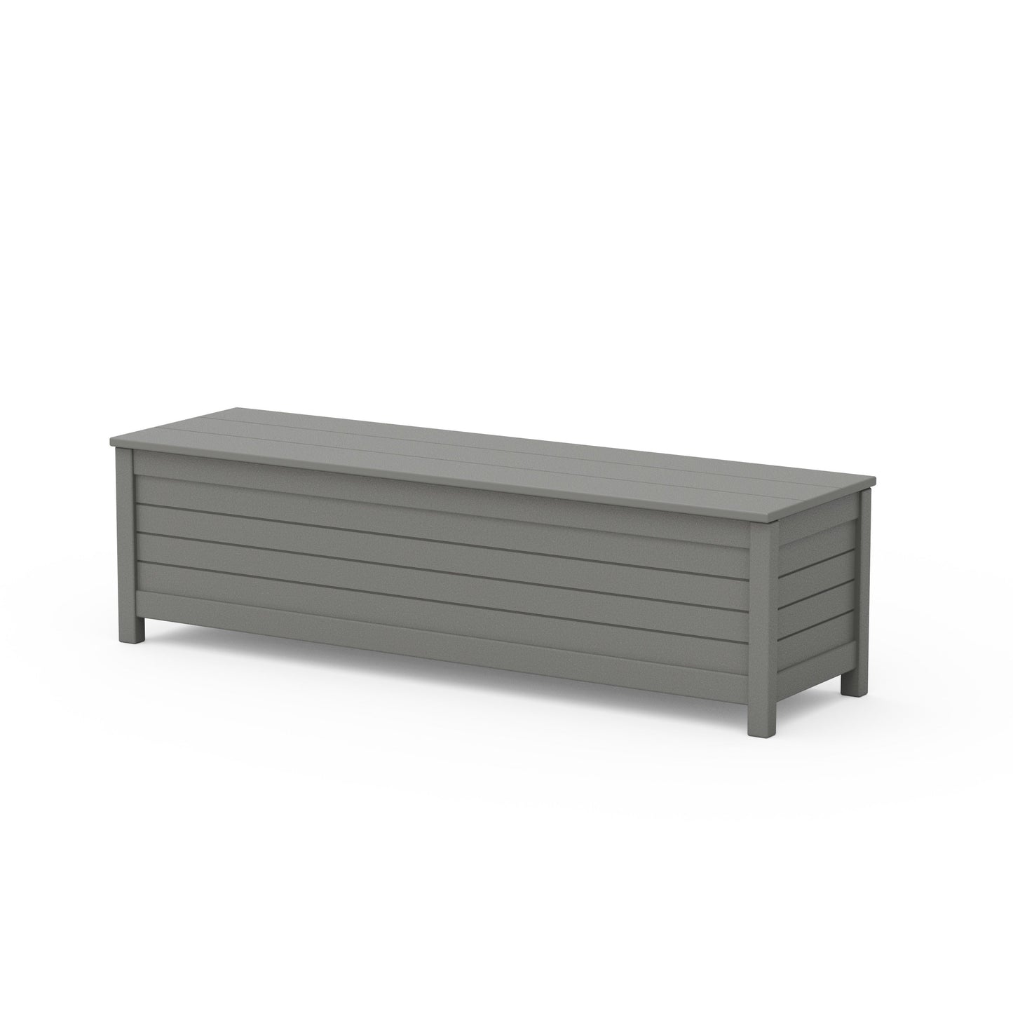 POLYWOOD Nautical 60" Storage Bench — Slate Grey